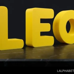 Prénom LEO imprimé en matériel biosourcé imprimé en France impression 3D impression en jaune impression 3D France