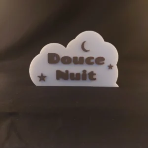 A poser dans une chambre d enfant NUAGE DOUCE NUIT pièce imprimée en 3D PLA chambre enfant pièce 3D imprimée en France