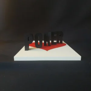 ambigramme Poker Bluff illusion optique décoration interieure fabrication francaise PLA bisourcé impression 3D