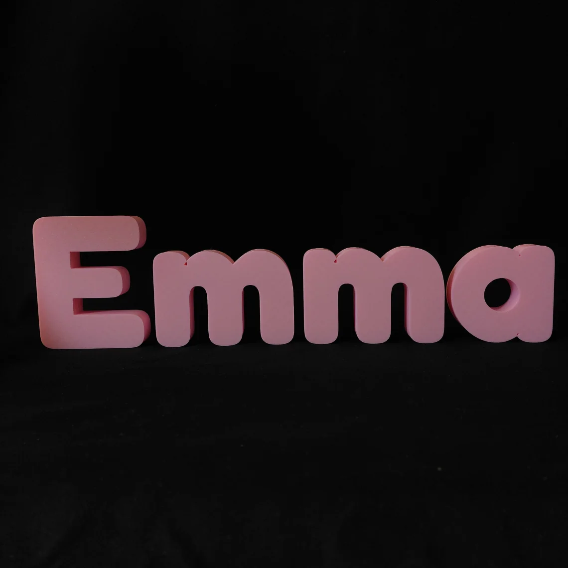 Lettres 3D Emma rose sakura sans socle — fabriqué en France