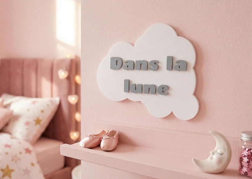 Votre texte 3D personnalisé sur un nuage